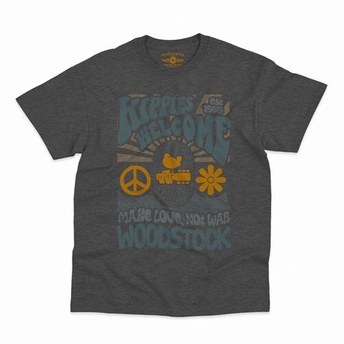 Hippies Welcome Love Woodstock T-Shirt - Classic Heavy Cotton