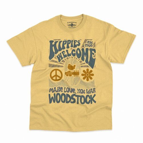 Hippies Welcome Love Woodstock T-Shirt - Classic Heavy Cotton