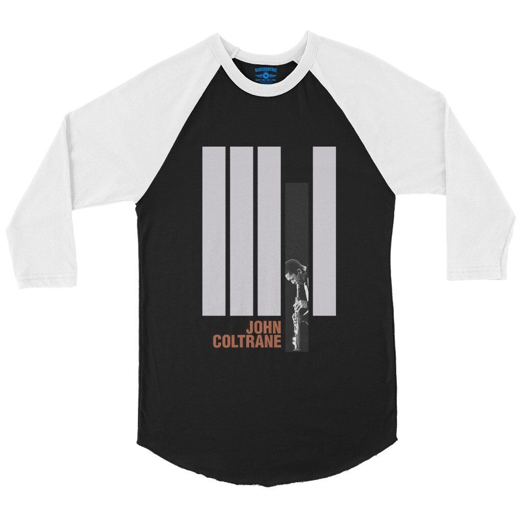 Black and White John Coltrane Baseball T-Shirt in default