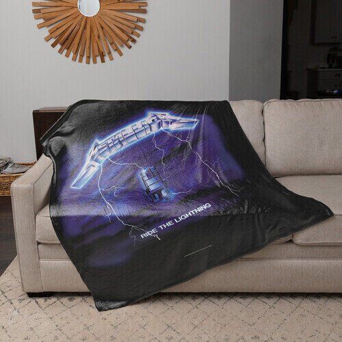 Rocksax - Metallica - Sherpa Fleece Blanket - Ride The Lightning (60 in x 80 in) Collectibles (Large Item, Blanket)