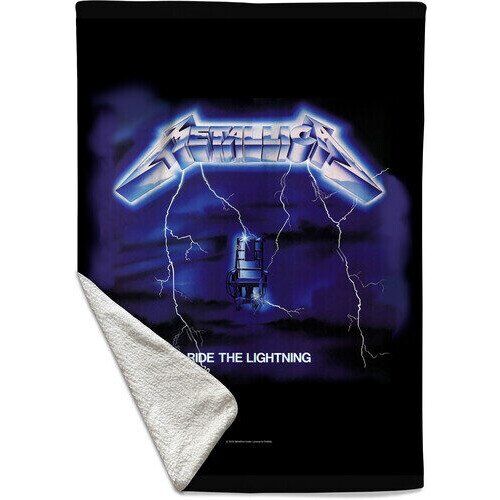 Rocksax - Metallica - Sherpa Fleece Blanket - Ride The Lightning (60 in x 80 in) Collectibles (Large Item, Blanket)