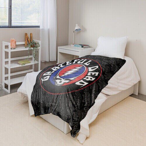 Rocksax - Grateful Dead - Sherpa Fleece Blanket - Logo (60 in x 80 in) Collectibles (Large Item, Blanket)