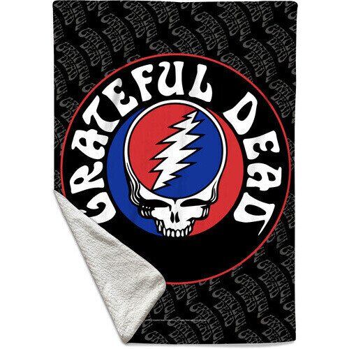 Rocksax - Grateful Dead - Sherpa Fleece Blanket - Logo (60 in x 80 in) Collectibles (Large Item, Blanket)