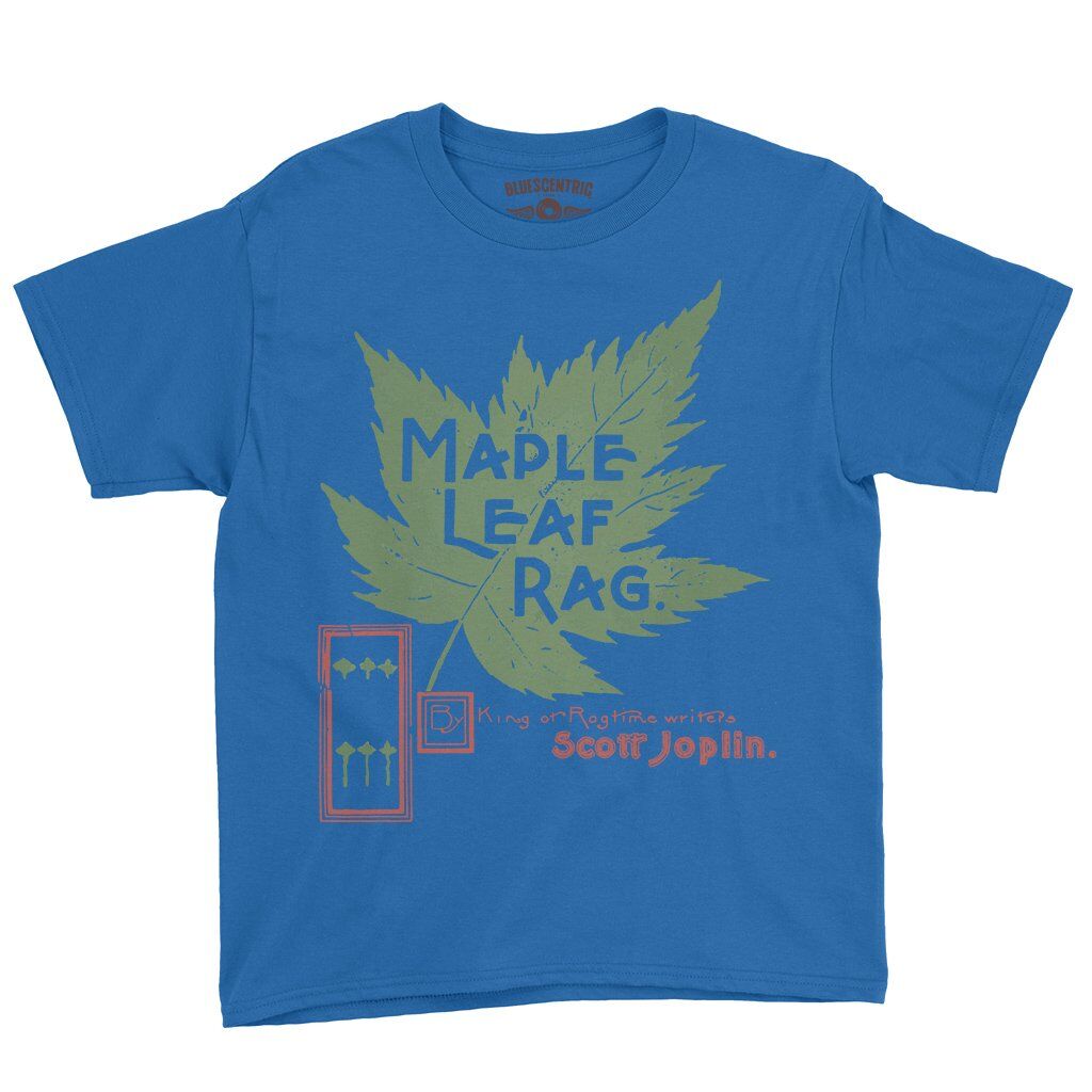 Maple Leaf Rag Scott Joplin Youth T-Shirt - Lightweight Children & Toddlers - Blue