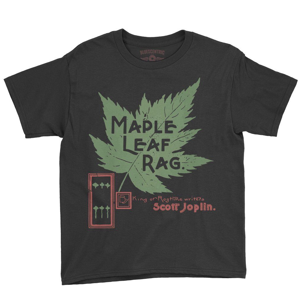 Maple Leaf Rag Scott Joplin Youth T-Shirt - Lightweight Children & Toddlers - Black