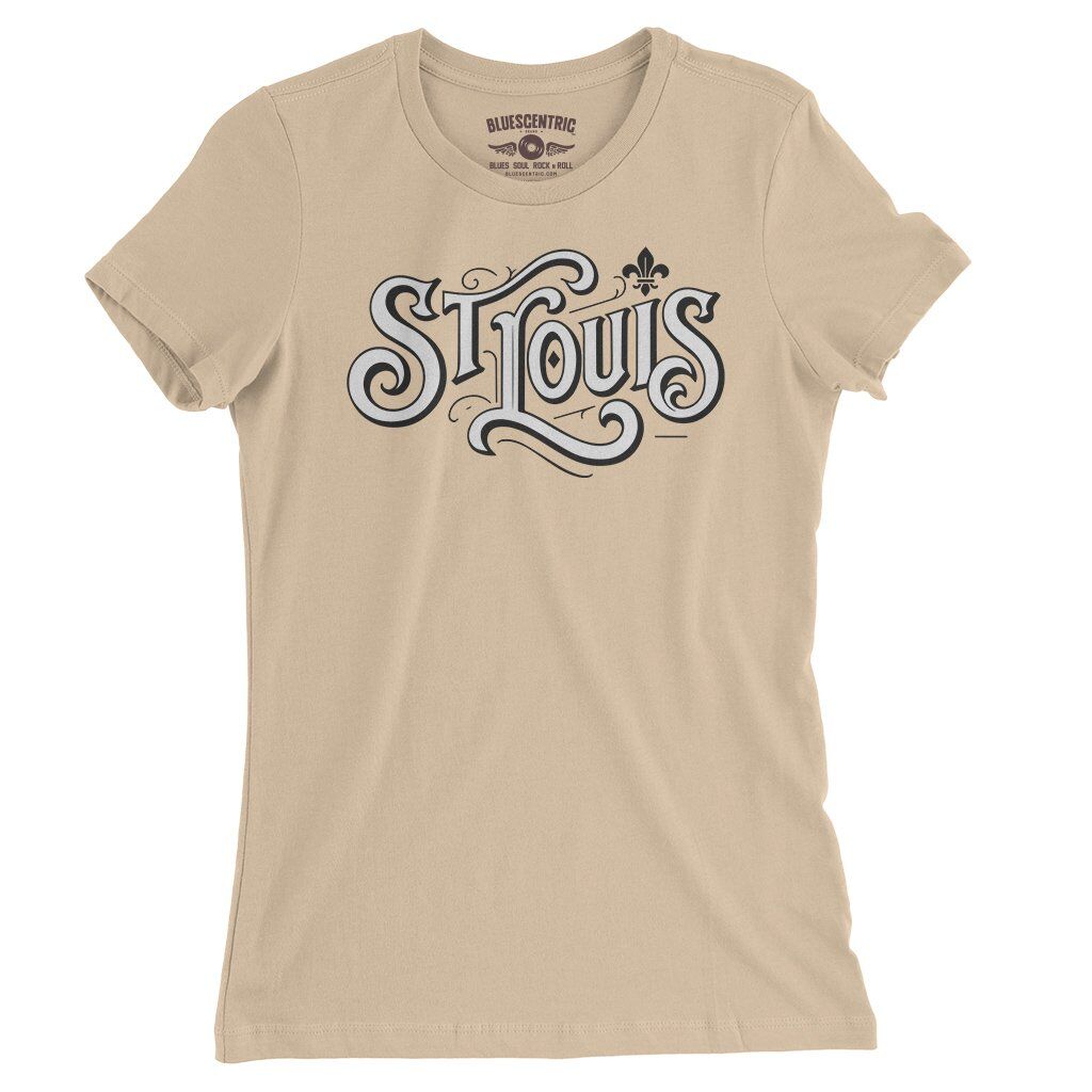 Saint Louis Ornate Vintage Ladies T-Shirt - Relaxed Fit - Sand Dune