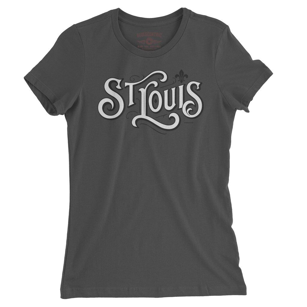 Saint Louis Ornate Vintage Ladies T-Shirt - Relaxed Fit - Smoke