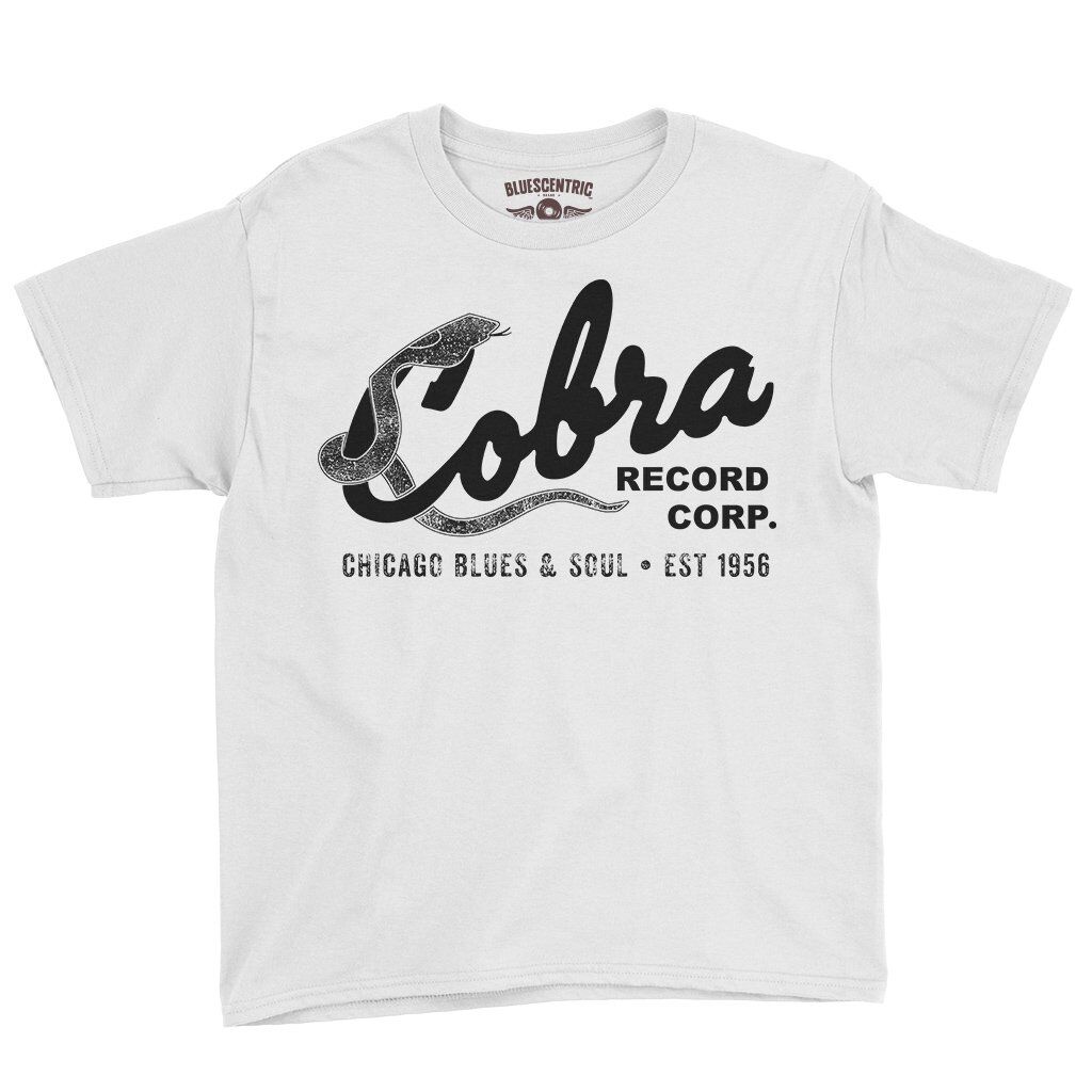 Cobra Records Blues & Soul Youth T-Shirt - Lightweight Children & Toddlers - White