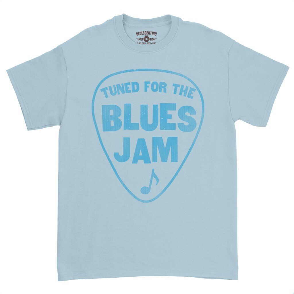 Tuned for the Blues Jam T-Shirt - Heavy Cotton - Light Blue