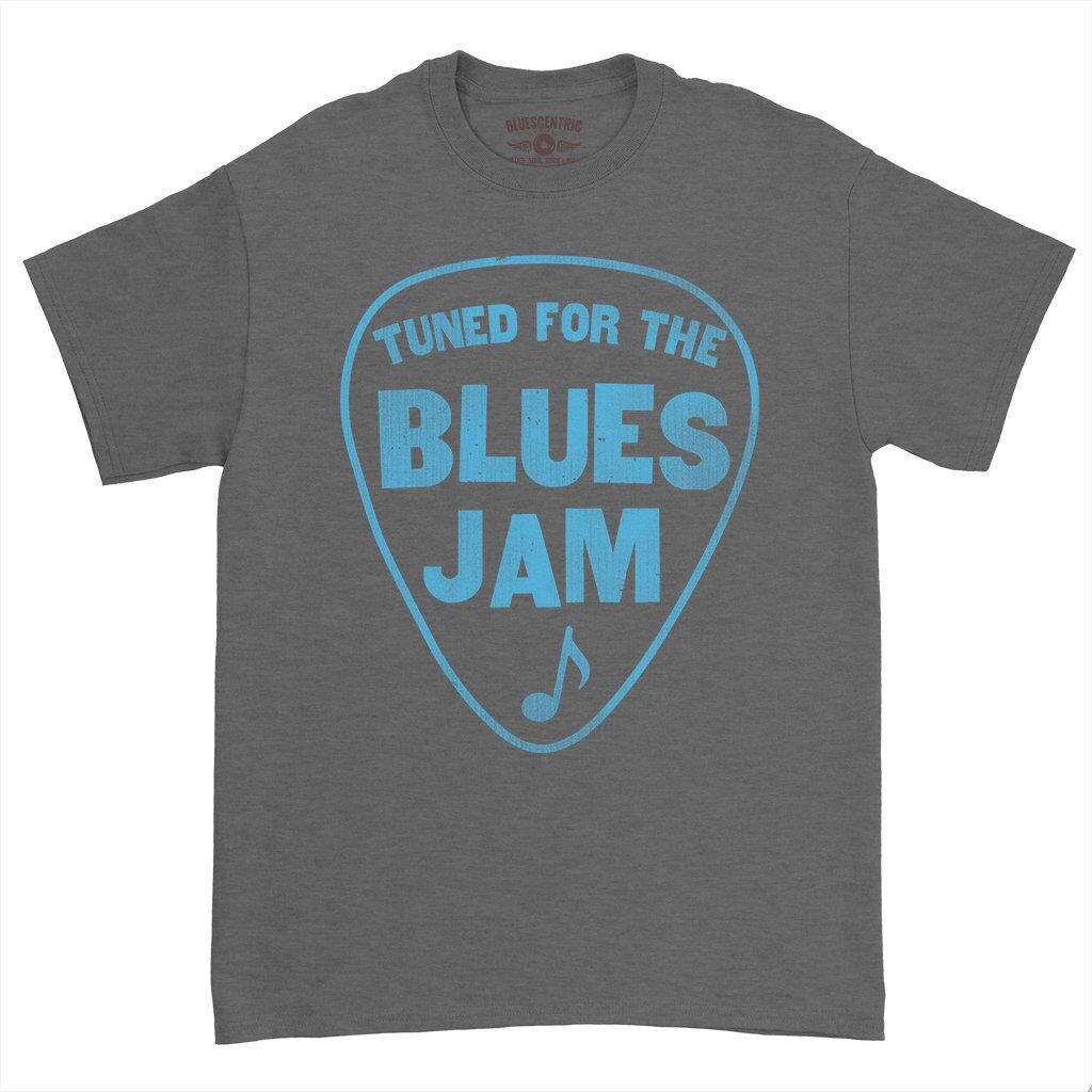 Tuned for the Blues Jam T-Shirt - Heavy Cotton - Dark Heather