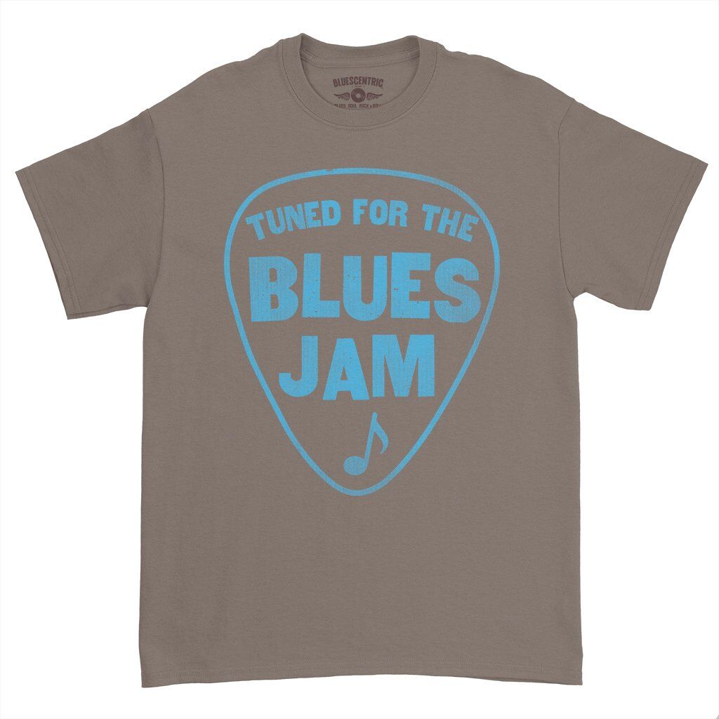 Tuned for the Blues Jam T-Shirt - Heavy Cotton - Taupe