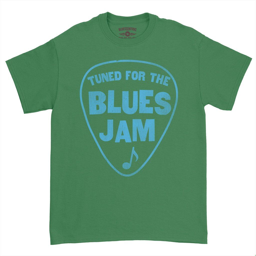 Tuned for the Blues Jam T-Shirt - Heavy Cotton - Kelly