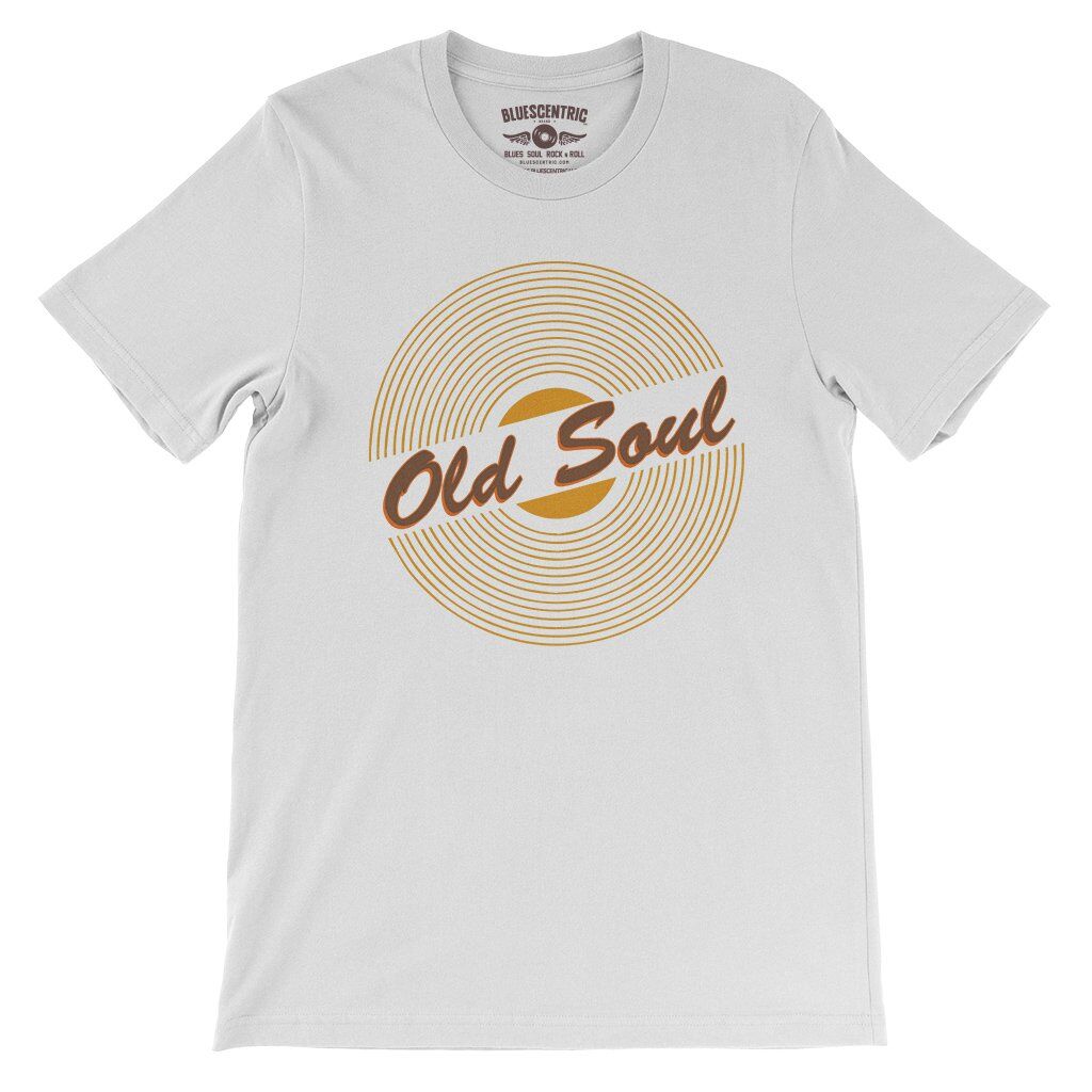 Old Soul Vinyl Record T-Shirt - Lightweight Vintage Style - White