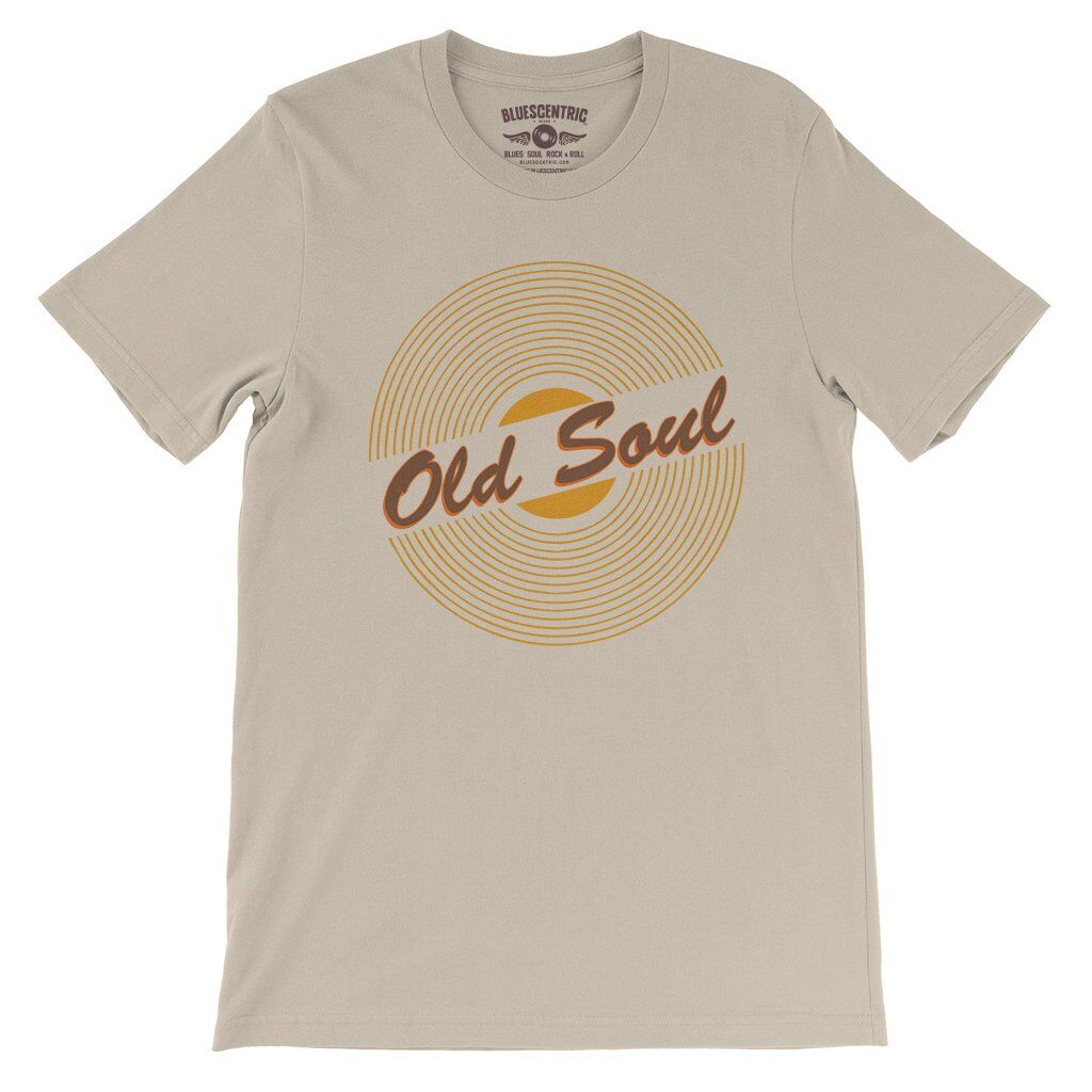 Old Soul Vinyl Record T-Shirt - Lightweight Vintage Style - Soft Cream