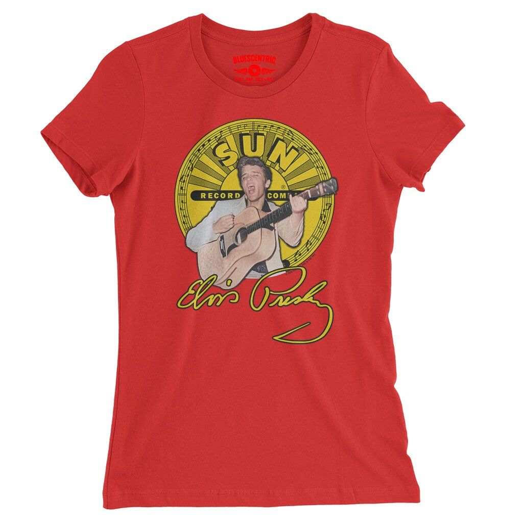 Elvis Presley 1955 Ladies T-Shirt - Relaxed Fit - Red
