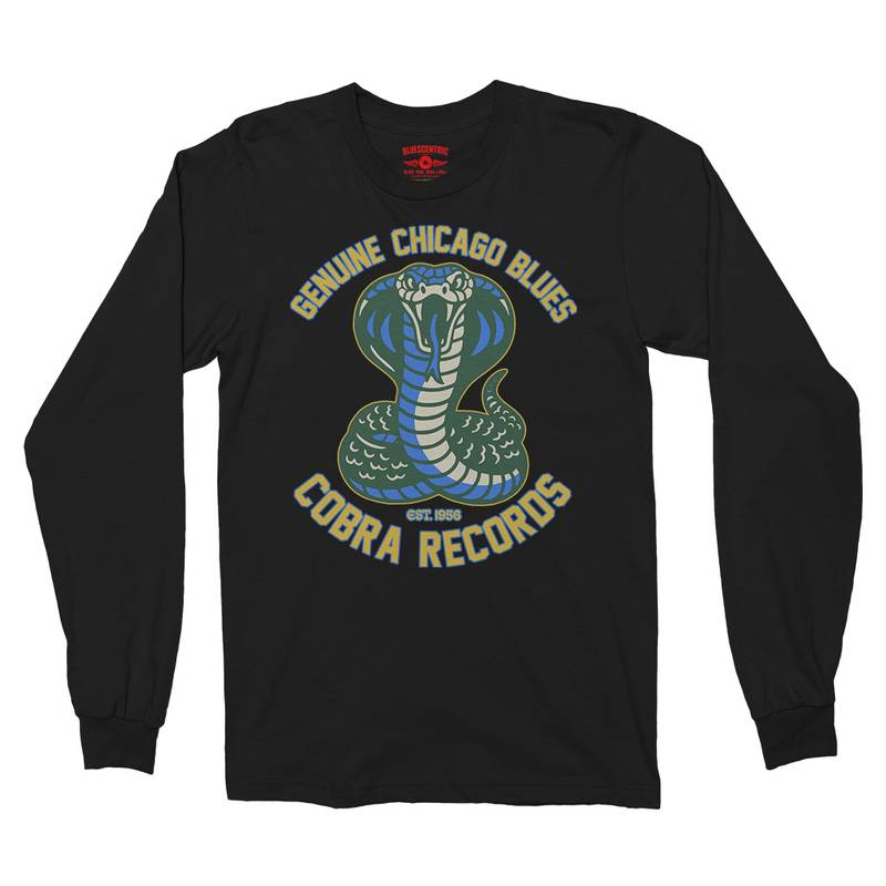 Cobra Records Genuine Chicago Blues Long Sleeve T-Shirt - Black