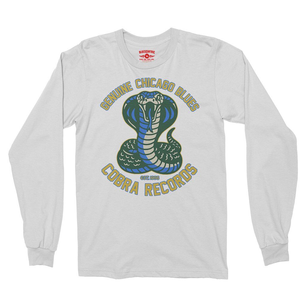 Cobra Records Genuine Chicago Blues Long Sleeve T-Shirt - White
