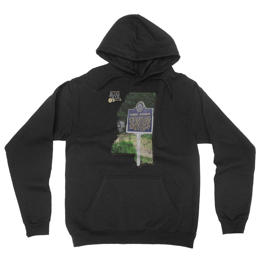 Robert Johnson Mississippi Blues Trail Hooded Pullover Jacket - Black