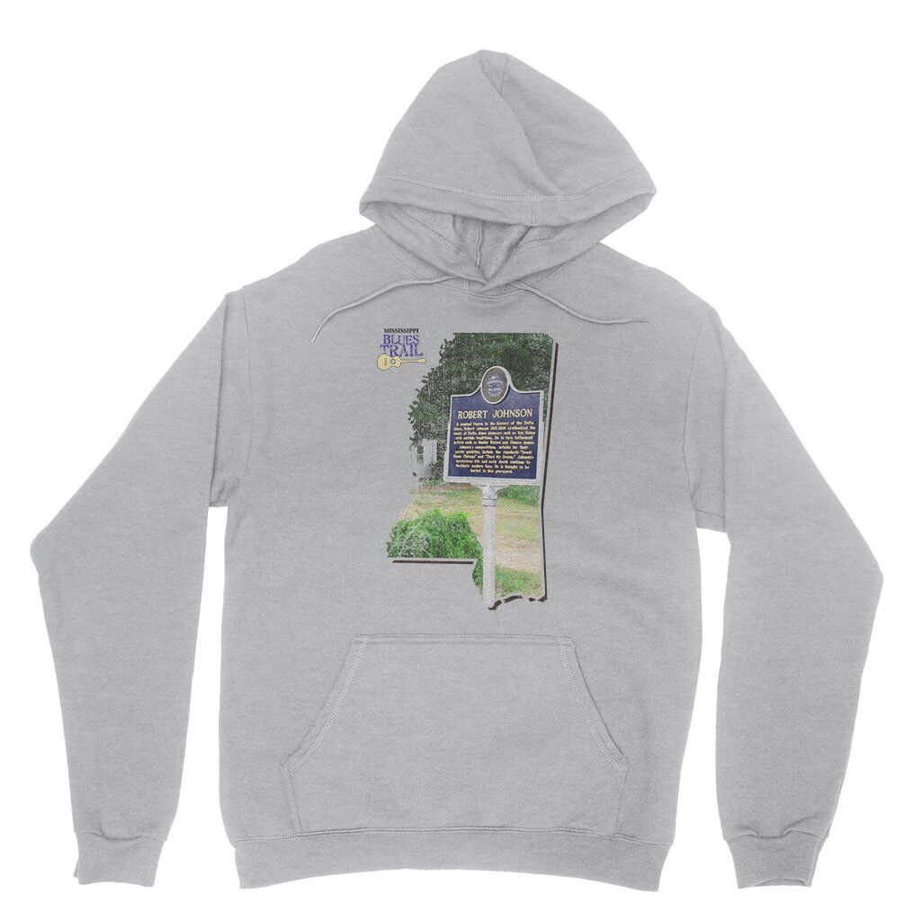 Robert Johnson Mississippi Blues Trail Hooded Pullover Jacket - Ash