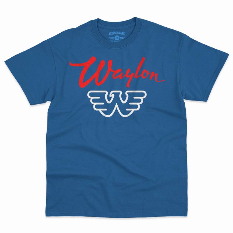 Waylon Jennings Logo T-Shirt - Men's Big & Tall - Royal