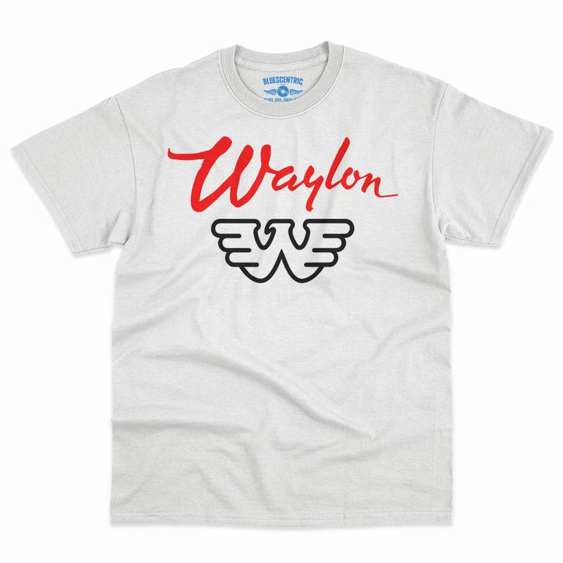 Waylon Jennings Logo T-Shirt - Men's Big & Tall - White
