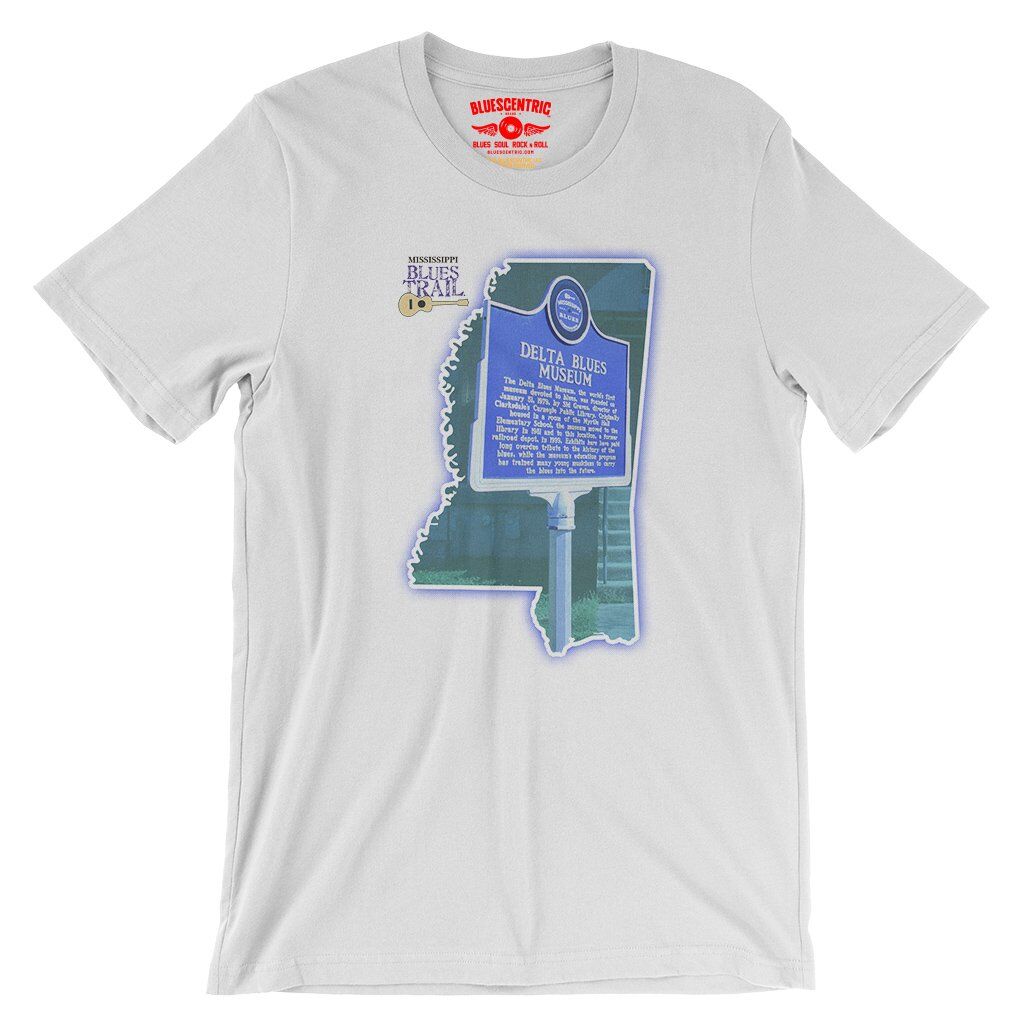 Delta Blues Museum Blues Trail T-Shirt - Lightweight Vintage Style - White