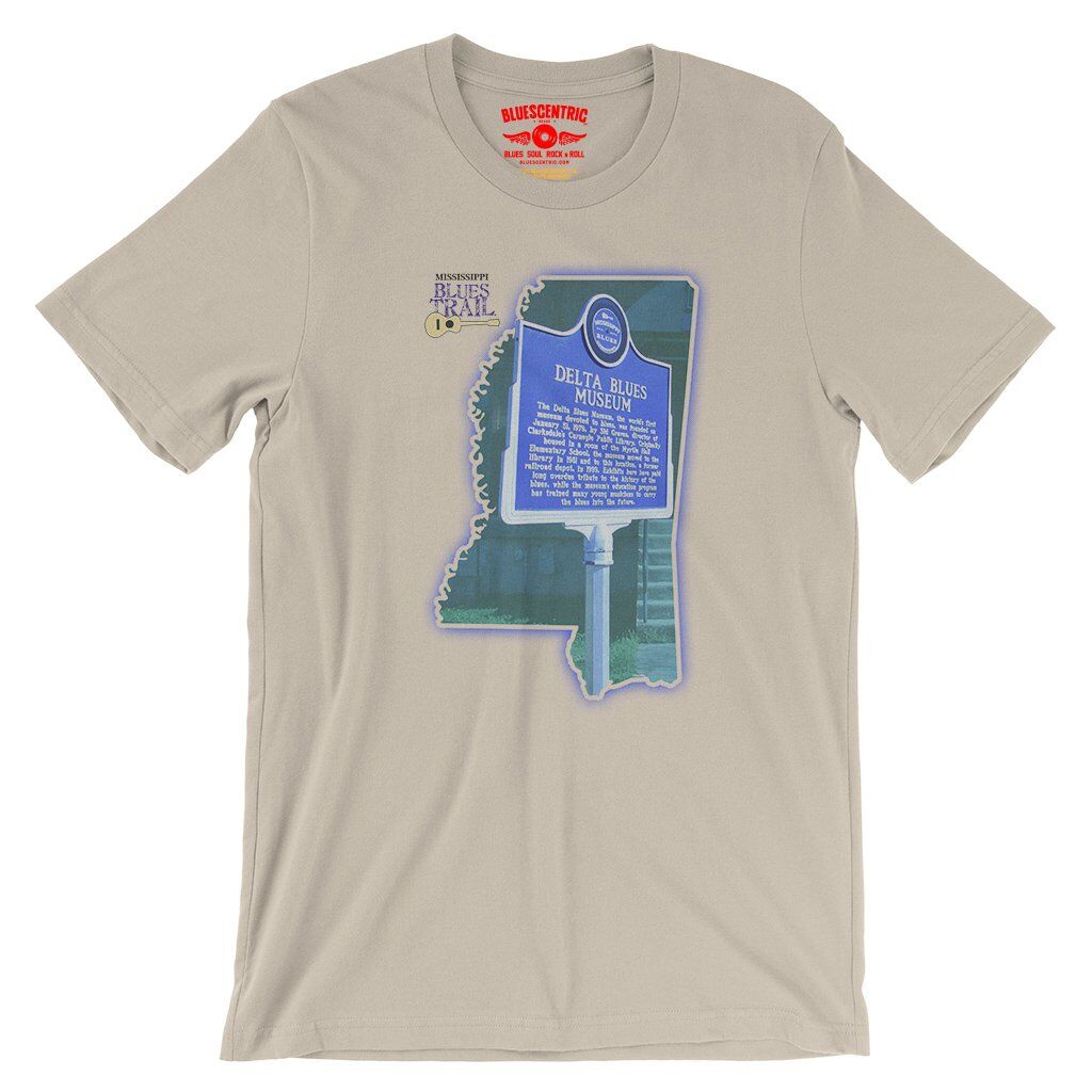 Delta Blues Museum Blues Trail T-Shirt - Lightweight Vintage Style - Soft Cream