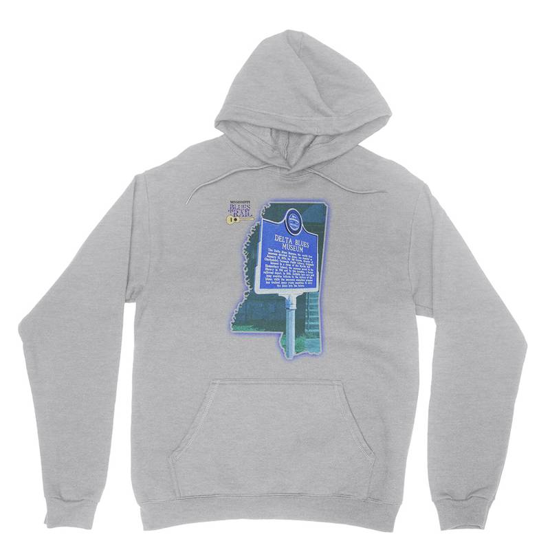 Delta Blues Museum Blues Trail Hooded Pullover Jacket - Ash