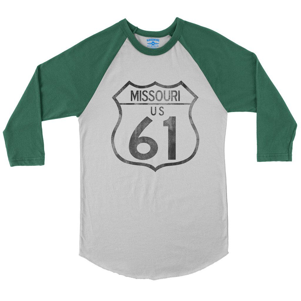 Highway 61 Missouri Baseball T-Shirt in White Kelly