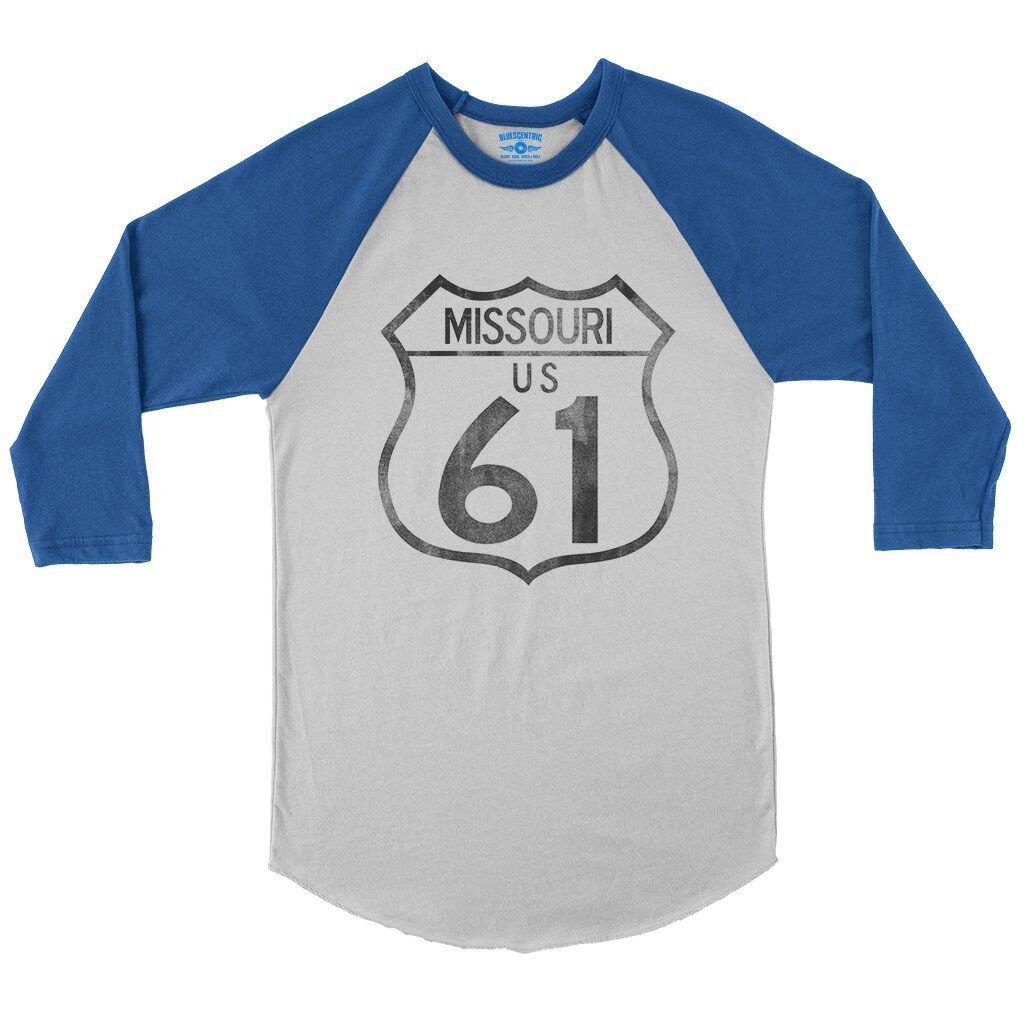 Highway 61 Missouri Baseball T-Shirt in White True Royal
