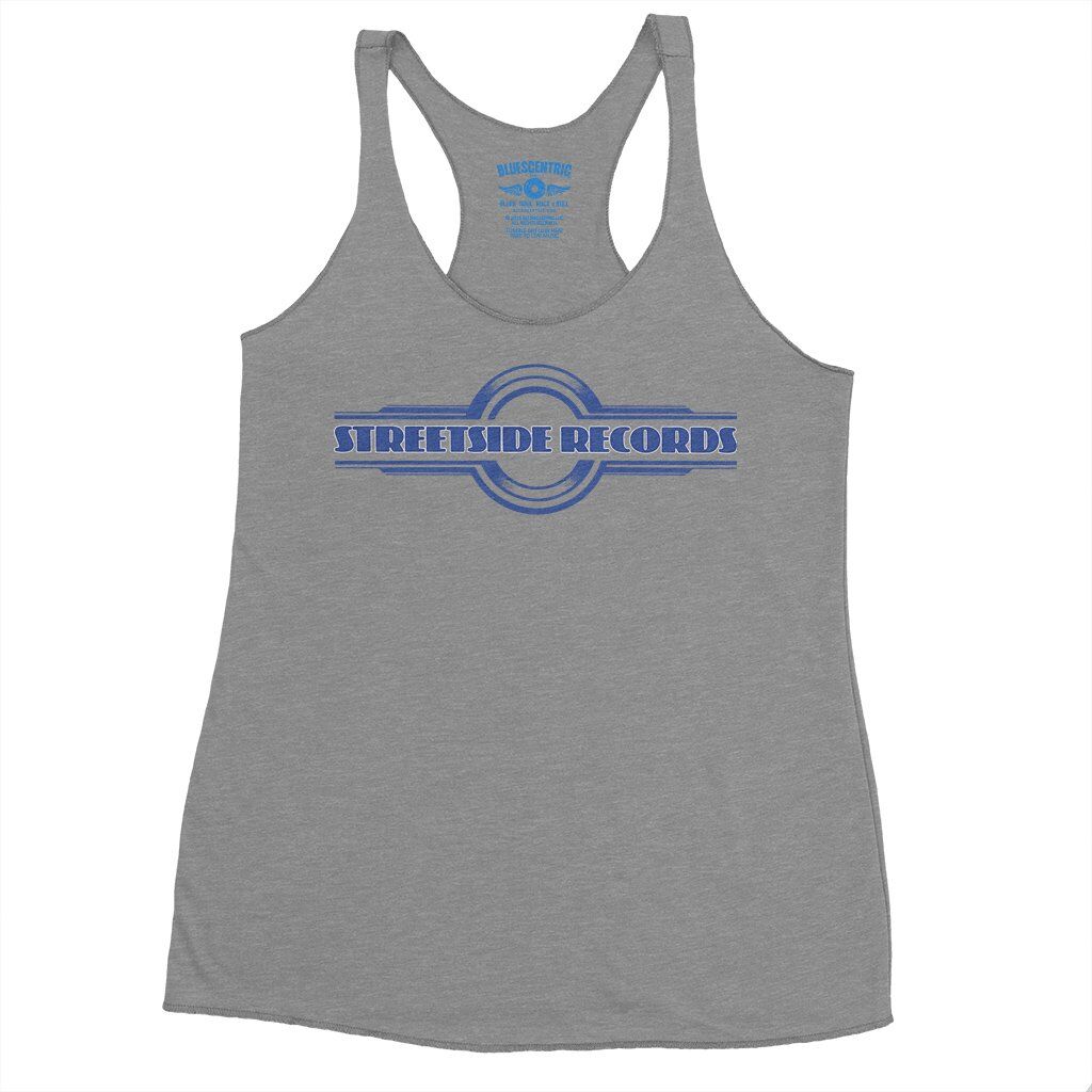 Vintage Streetside Record Store Racerback Tank - Women's - Premium Heather