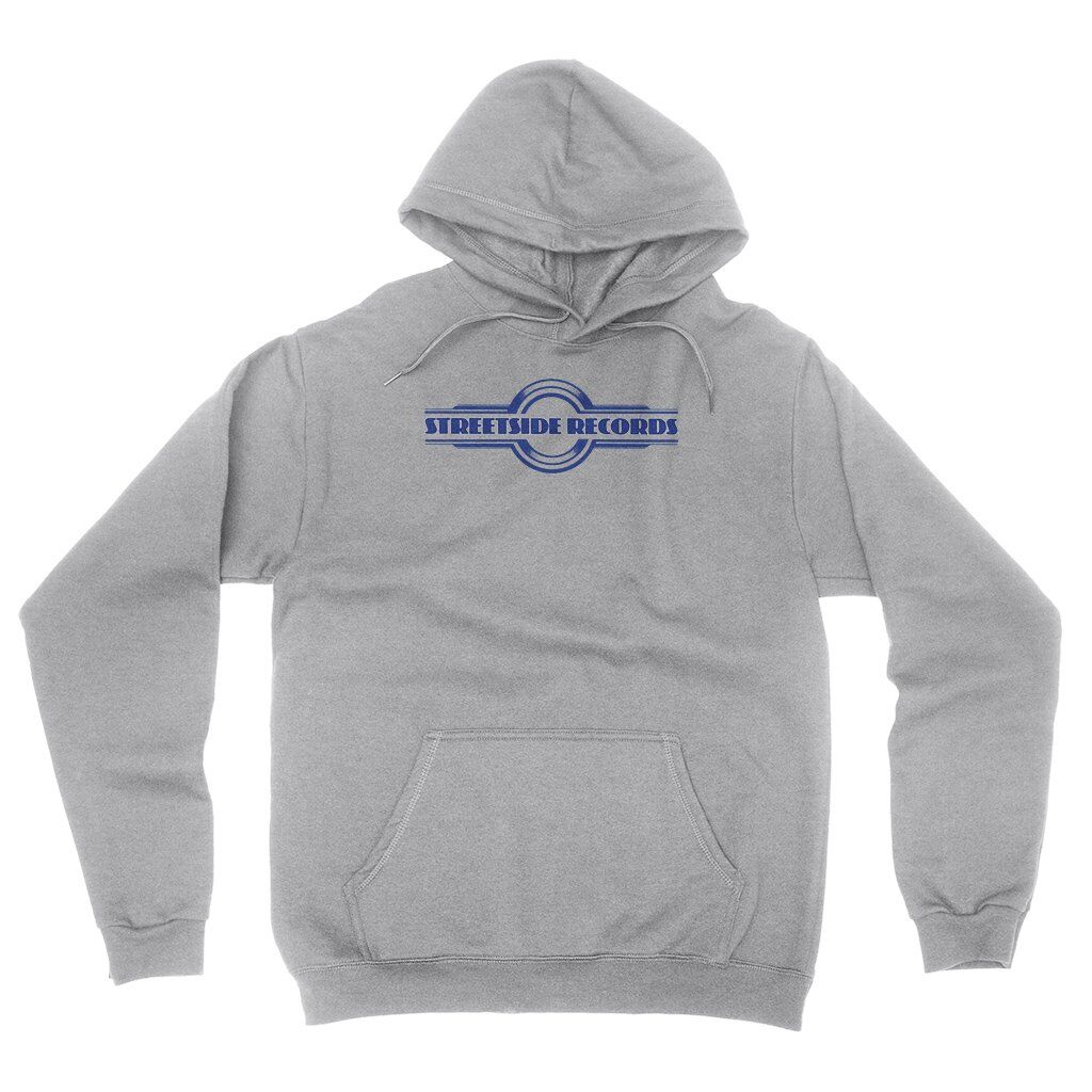 Vintage Streetside Record Store Hooded Pullover Jacket - Ash