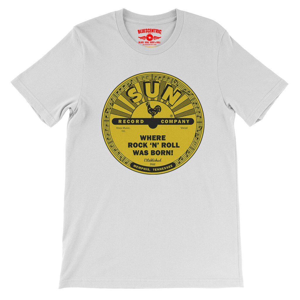 Sun Records Where Rock n Roll Was born T-Shirt - Lightweight Vintage Style - White