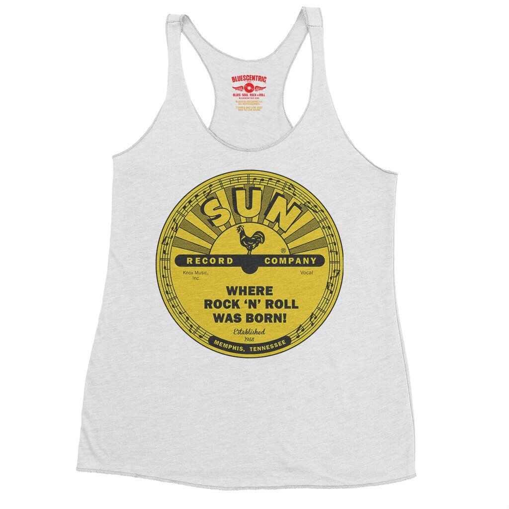 Sun Records Where Rock n Roll Was born Racerback Tank - Women's - Heather White