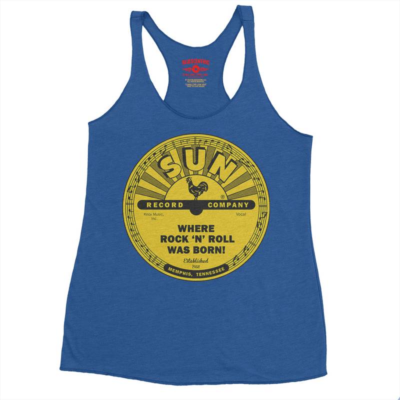 Sun Records Where Rock n Roll Was born Racerback Tank - Women's - Vintage Royal