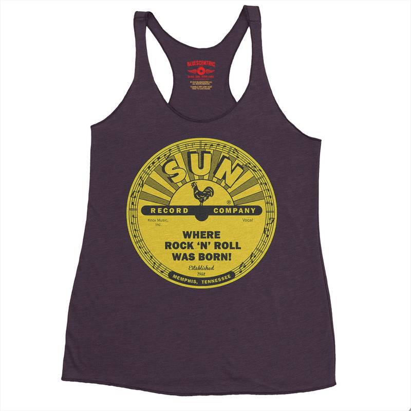 Sun Records Where Rock n Roll Was born Racerback Tank - Women's - Vintage Purple