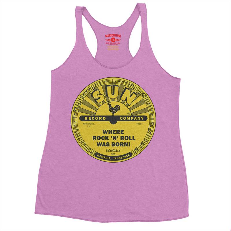 Sun Records Where Rock n Roll Was born Racerback Tank - Women's - Vintage Lilac