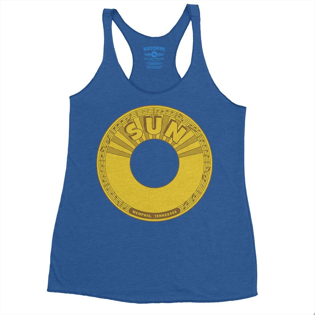 Sun Records 45 RPM Racerback Tank - Women's - Vintage Royal