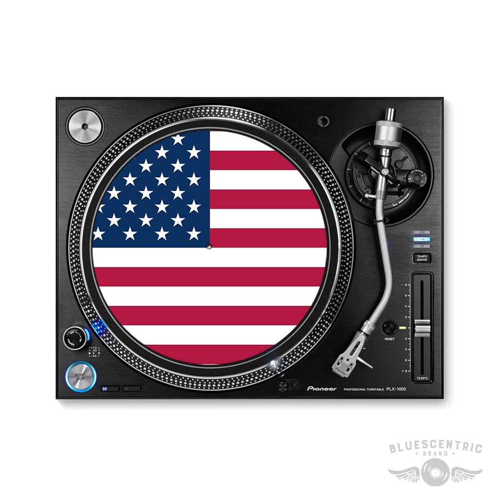 United States Flag Turntable Slipmat - for Vinyl Records