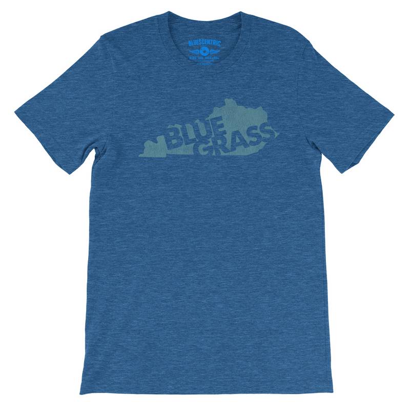Kentucky Bluegrass T-Shirt - Lightweight Vintage Style - Heather True Royal