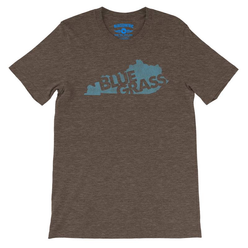 Kentucky Bluegrass T-Shirt - Lightweight Vintage Style - Heather Brown