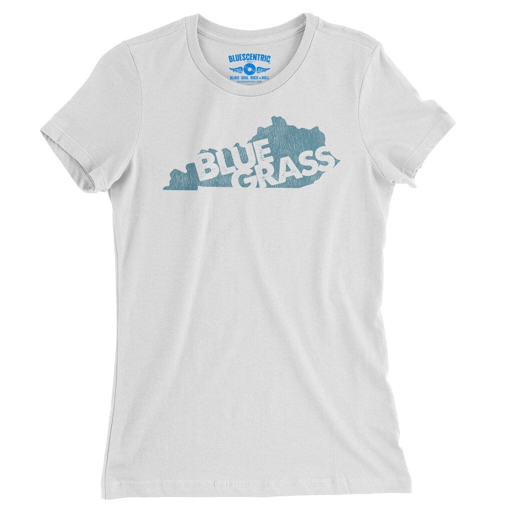 Kentucky Bluegrass Ladies T-Shirt - Relaxed Fit - White