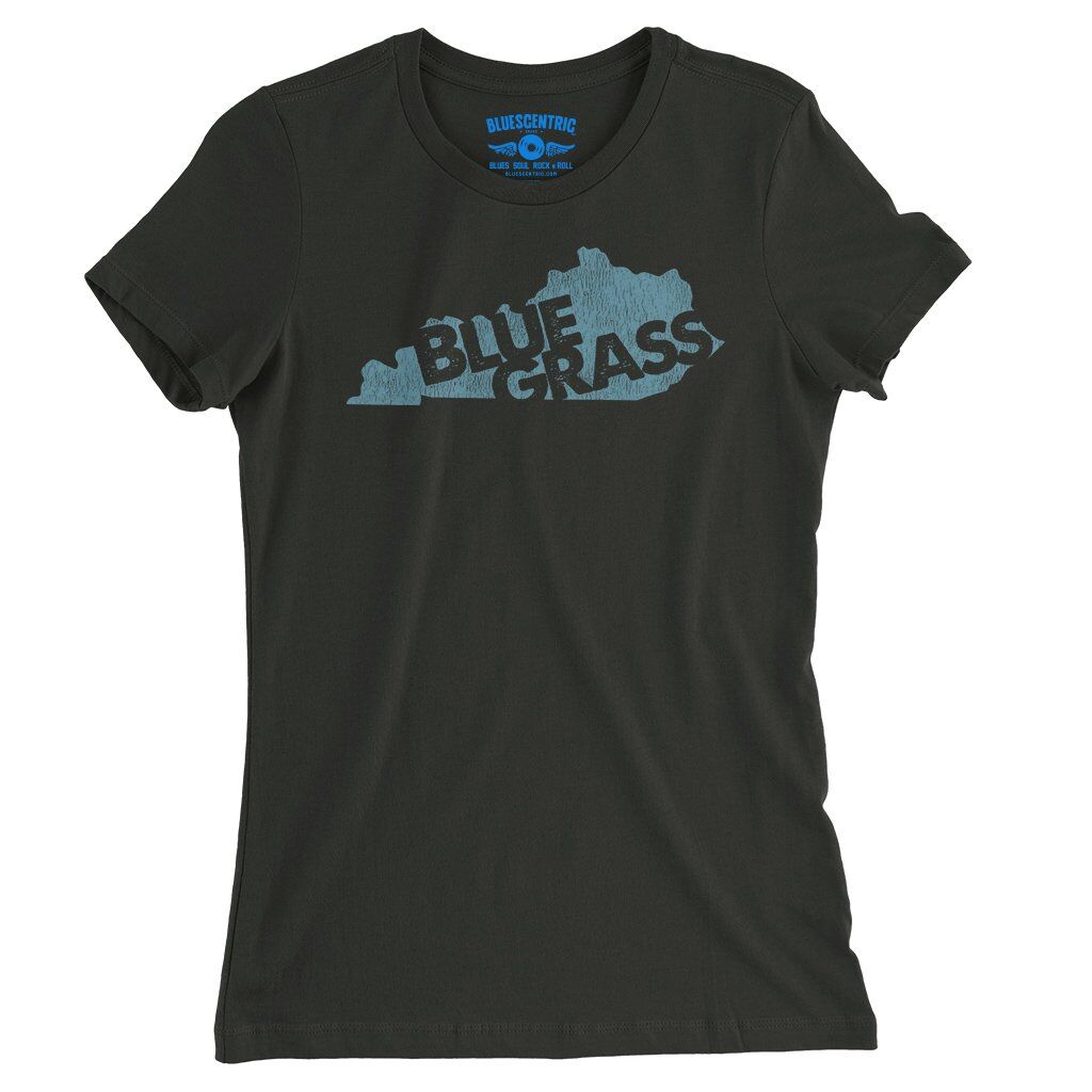 Kentucky Bluegrass Ladies T-Shirt - Relaxed Fit - Vintage Black
