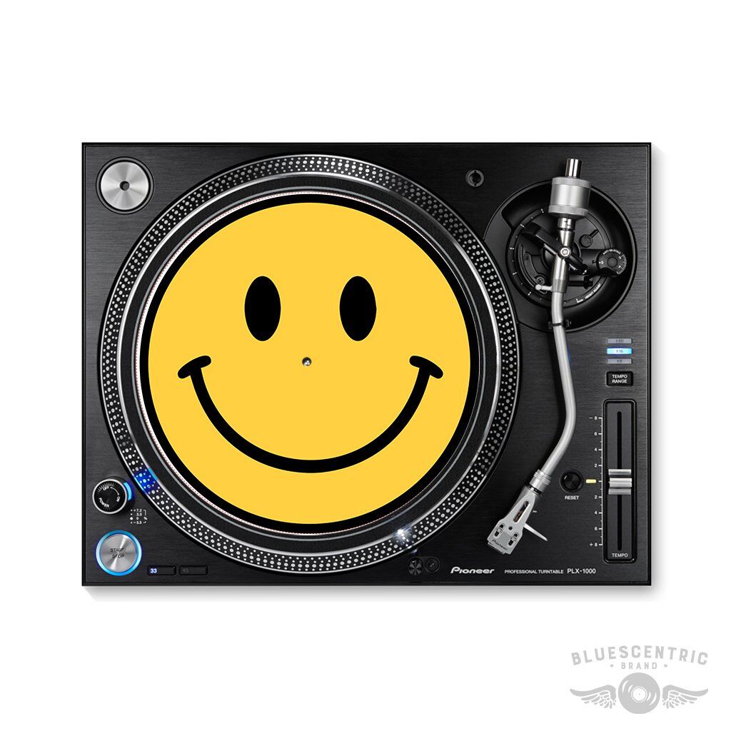 Smiley Face Turntable Slipmat - for Vinyl Records