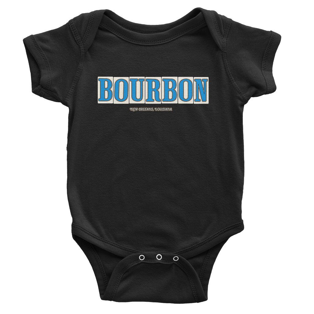 Bourbon Street Tile Baby Onesie - Black