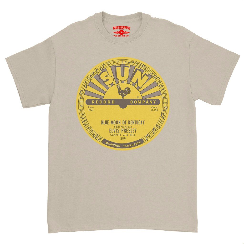 Sun Records x Elvis Presley Blue Moon of Kentucky T-Shirt - Heavy Cotton - Sand