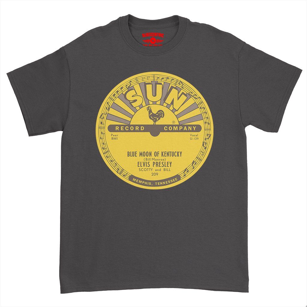 Sun Records x Elvis Presley Blue Moon of Kentucky T-Shirt - Heavy Cotton - Black