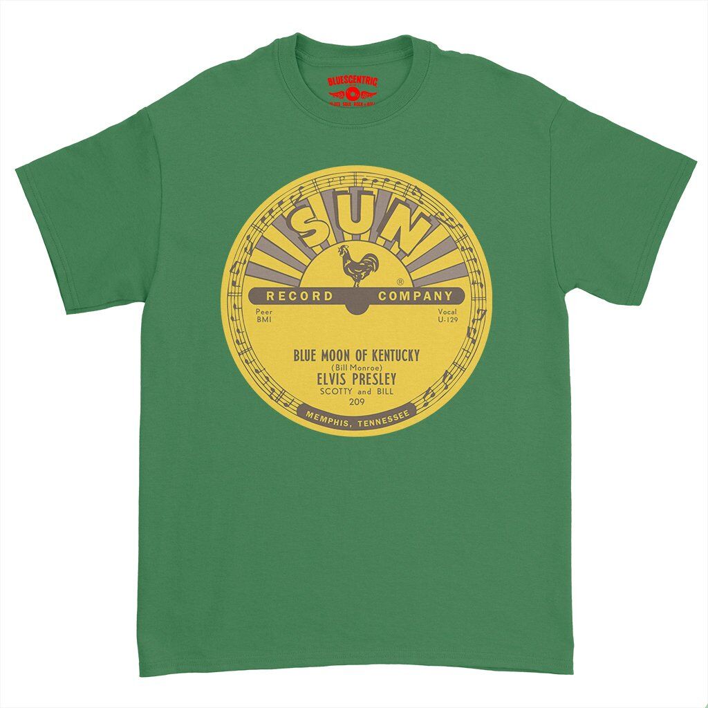 Sun Records x Elvis Presley Blue Moon of Kentucky T-Shirt - Heavy Cotton - Kelly