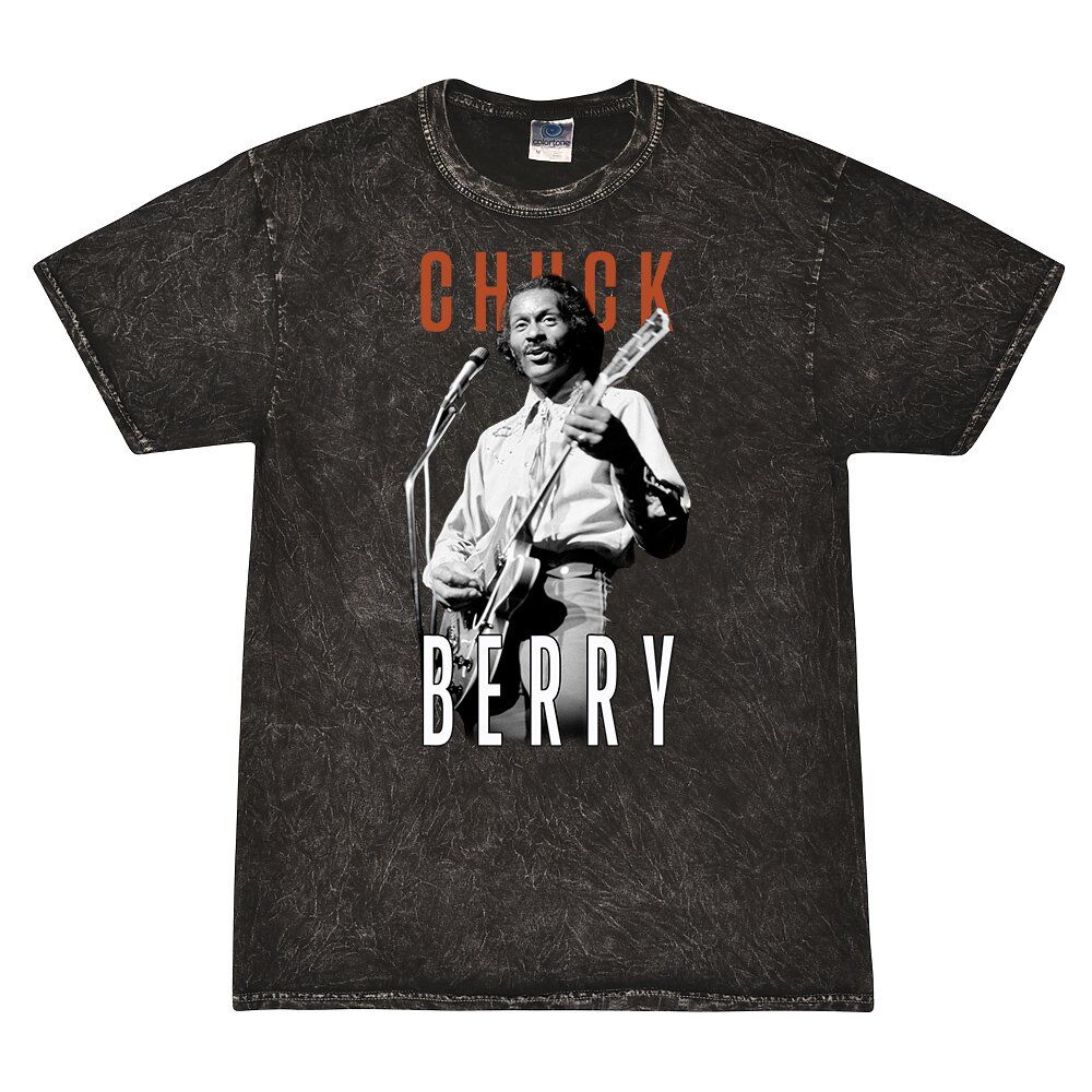 Graphic Chuck Berry Guitar Mineral Wash Shirt - Black - Black