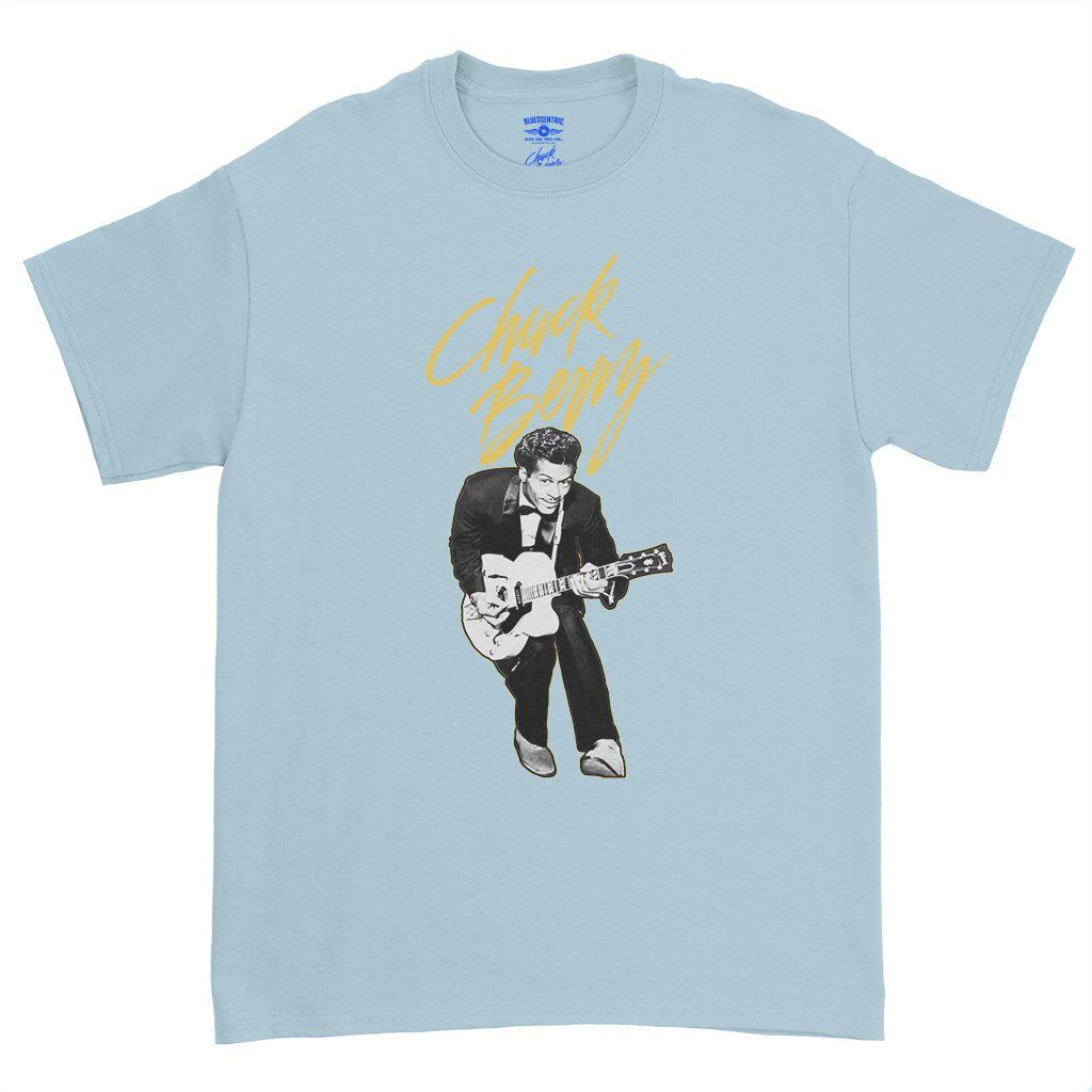 Chuck Berry Duck Walking T-Shirt - Heavy Cotton - Light Blue